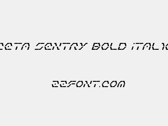 Zeta Sentry Bold Italic