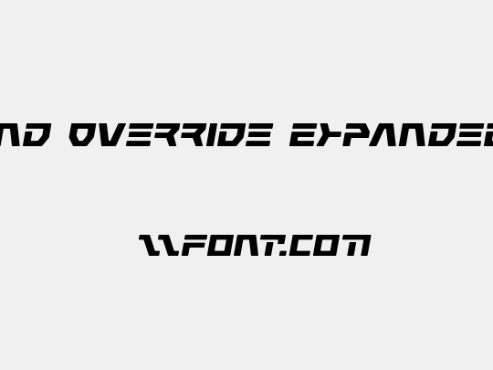 Command Override Expanded Italic