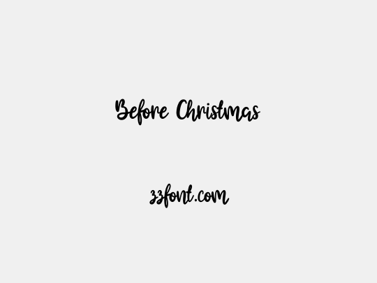 Before Christmas