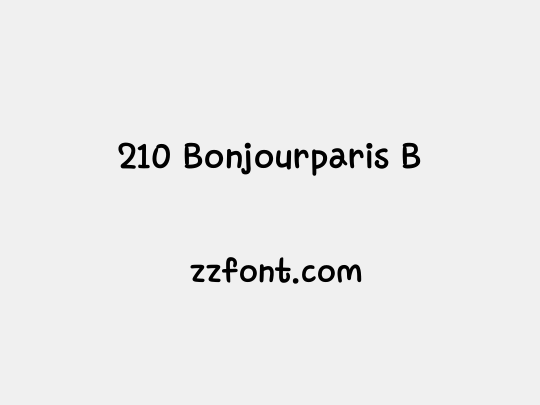 210 Bonjourparis B