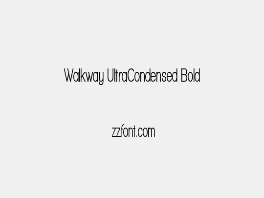 Walkway UltraCondensed Bold