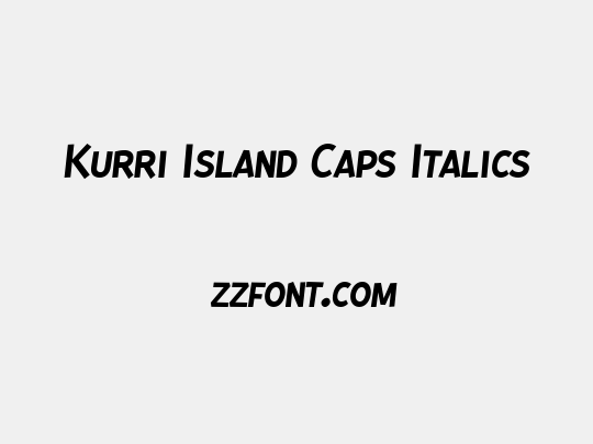 Kurri Island Caps Italics