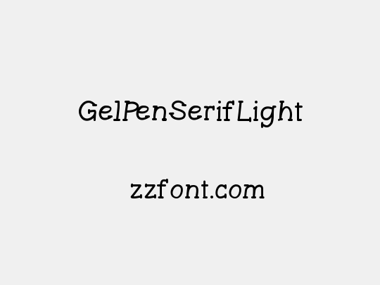 GelPenSerifLight