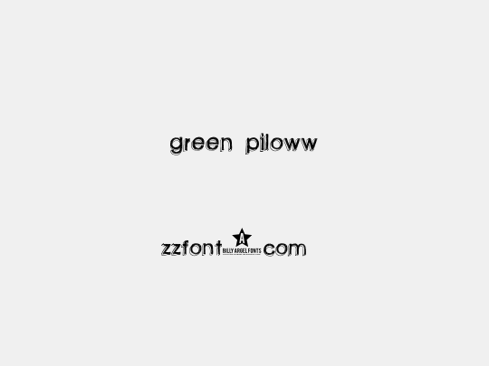 green piloww