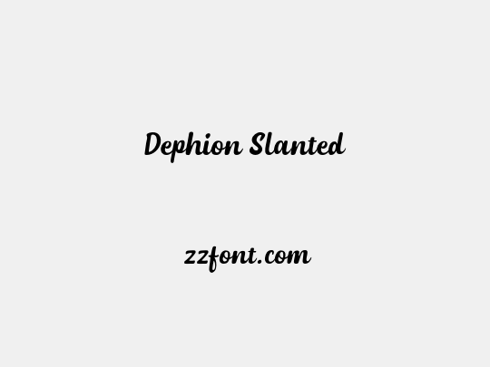 Dephion Slanted