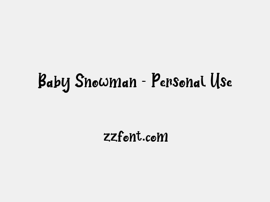 Baby Snowman - Personal Use