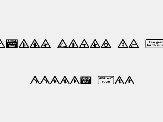 Road Caution Signs UK Part 1
