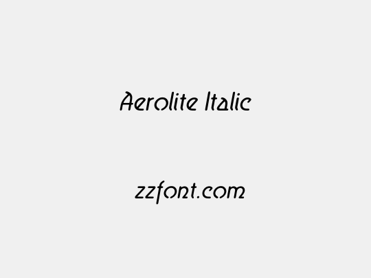 Aerolite Italic
