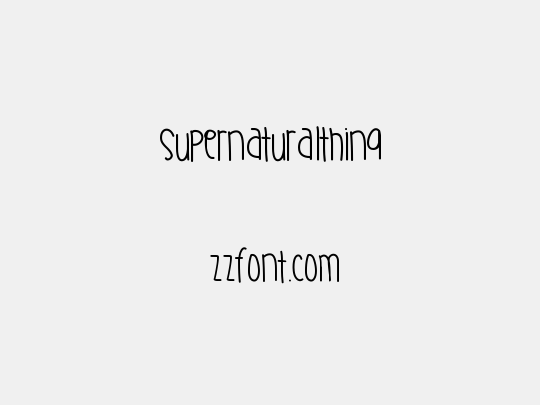 SupernaturalThing