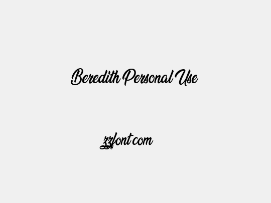 Beredith Personal Use