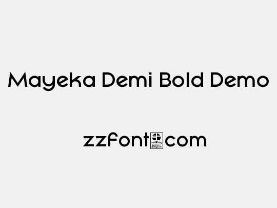 Mayeka Demi Bold Demo