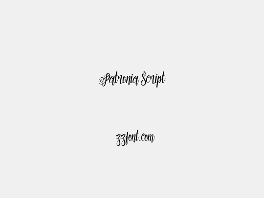 Patronia Script