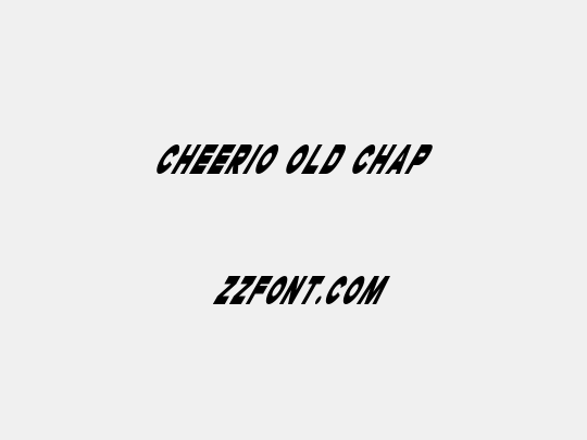 Cheerio Old Chap