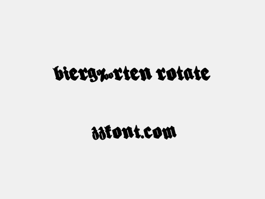 Bierg‰rten Rotate