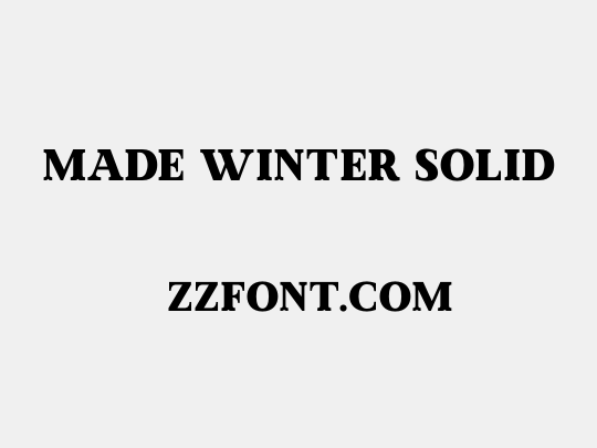 Made Winter Solid