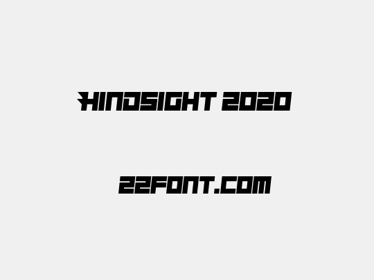 Hindsight 2020