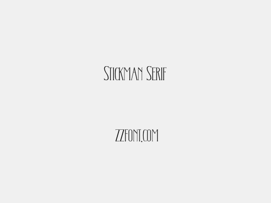 Stickman Serif