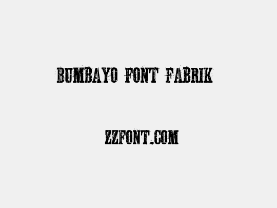 Bumbayo Font Fabrik 