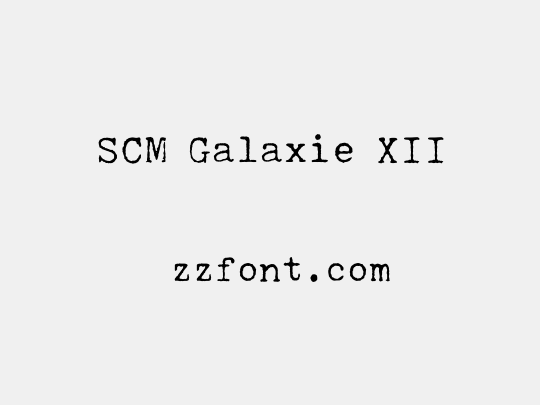 SCM Galaxie XII