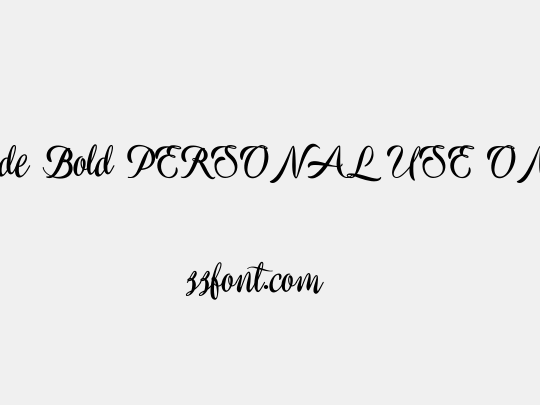Preside Bold PERSONAL USE ONLY