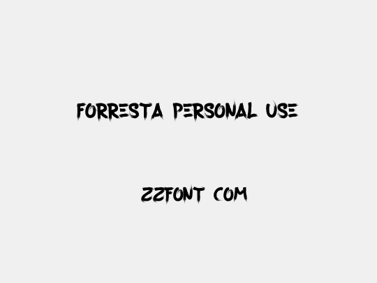 Forresta Personal Use