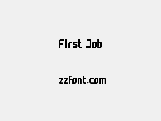 First Job