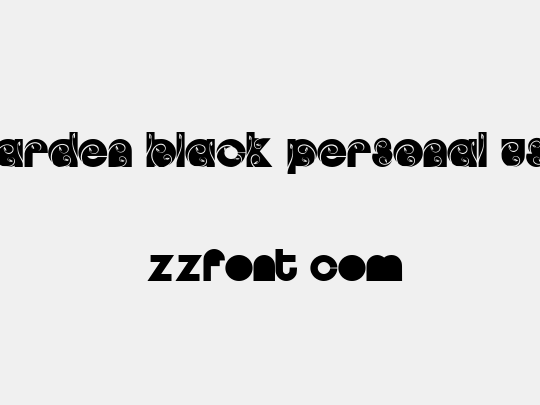 GARDEN BLACK PERSONAL USE