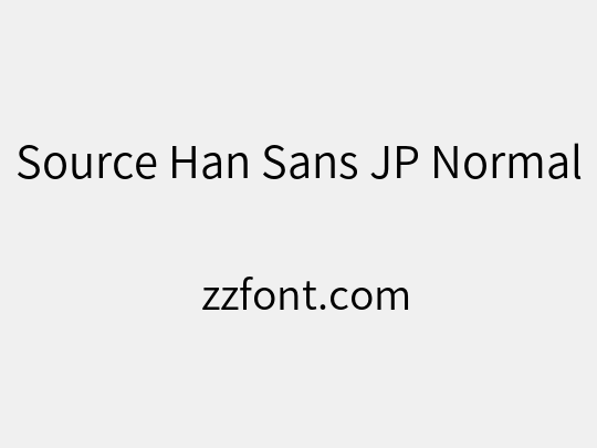 Source Han Sans JP Normal