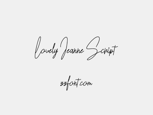 Lovely Jeanne Script