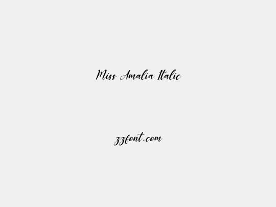 Miss Amalia Italic
