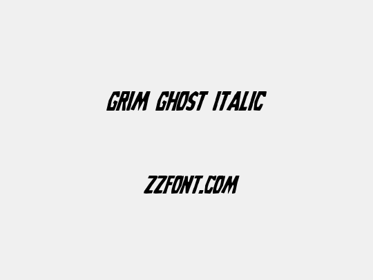 Grim Ghost Italic