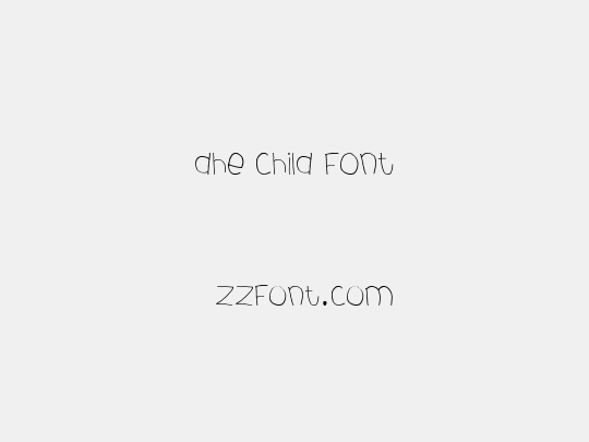 dhe child font