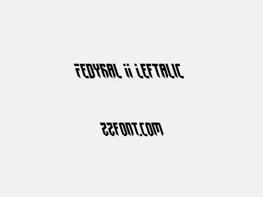 Fedyral II Leftalic