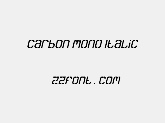 Carbon Mono Italic