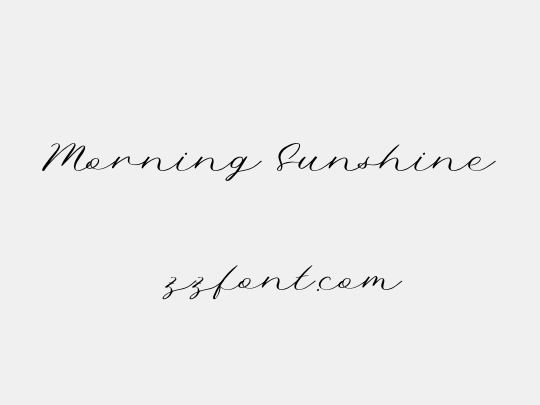 Morning Sunshine