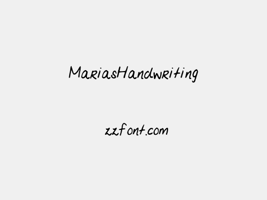 MariasHandwriting