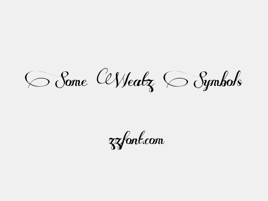 Some Weatz Symbols