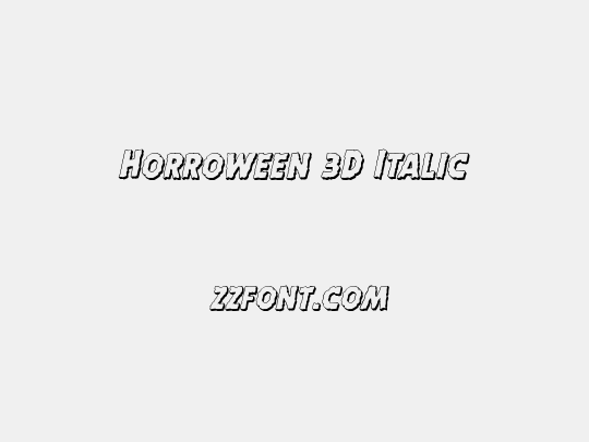 Horroween 3D Italic