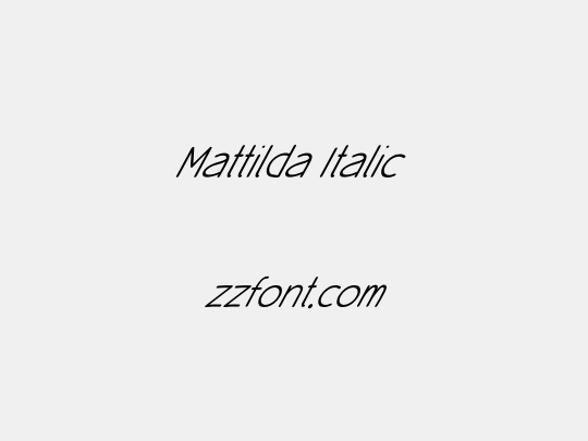Mattilda Italic