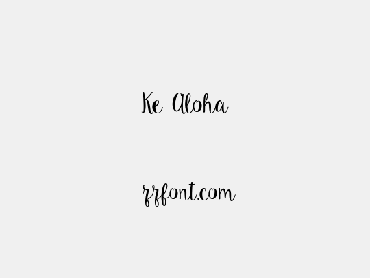 Ke Aloha