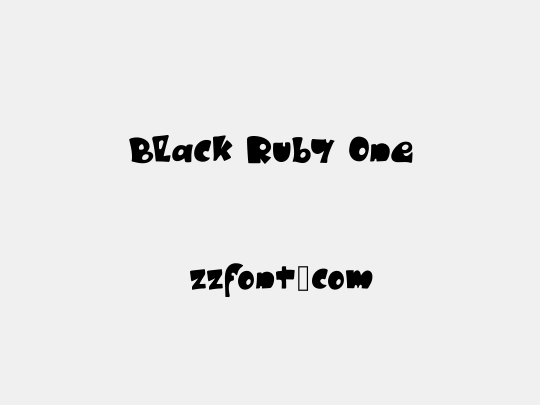 Black Ruby One