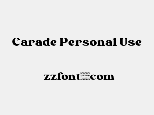 Carade Personal Use