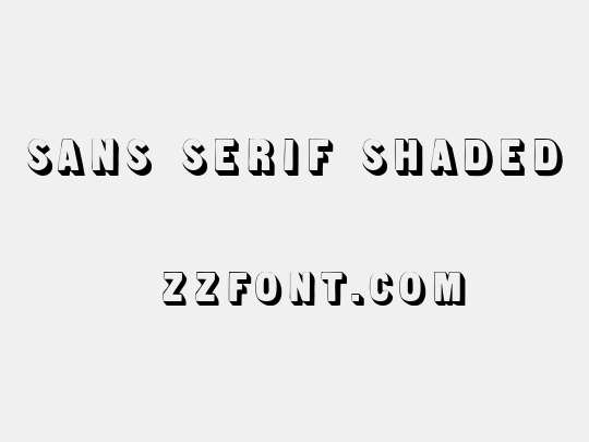 Sans Serif Shaded