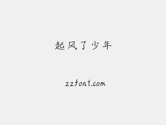 起风了少年