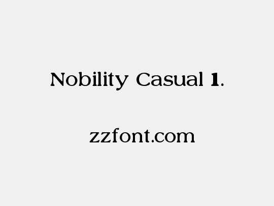 Nobility Casual 1. 