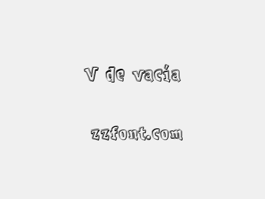 V de vacía