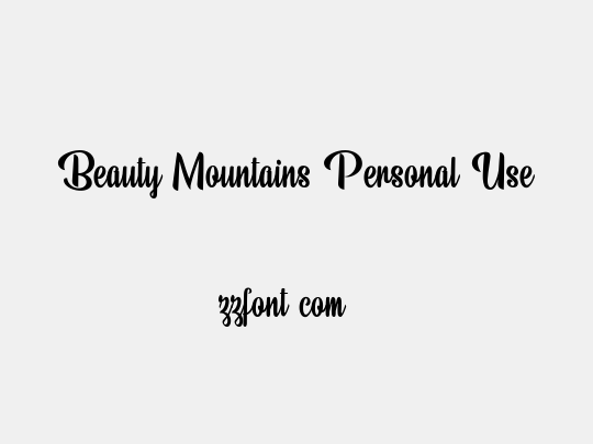 Beauty Mountains Personal Use