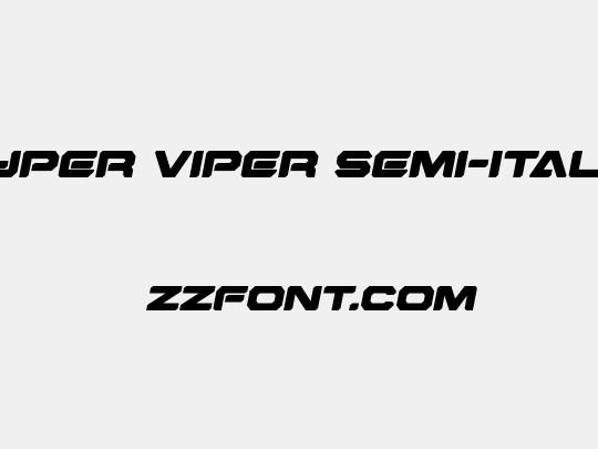 Hyper Viper Semi-Italic