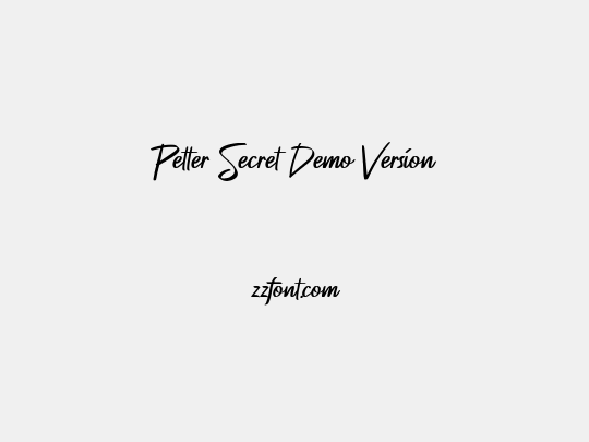 Petter Secret Demo Version