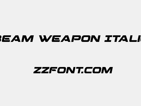 Beam Weapon Italic
